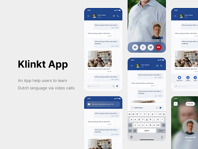 Klinkt App Chatting With Tutor design illustration logo ui uidesign ux ux ui ux design uxdesign uxui