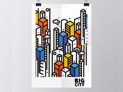 Mockup Poster Vol1 big city design doodles graphic lineart popart vectorart