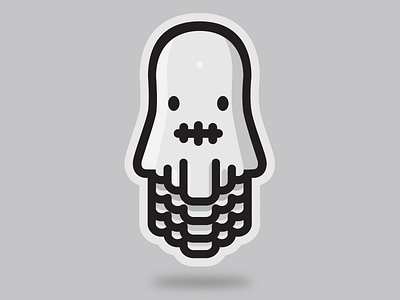 Ghost doodles illustration vector