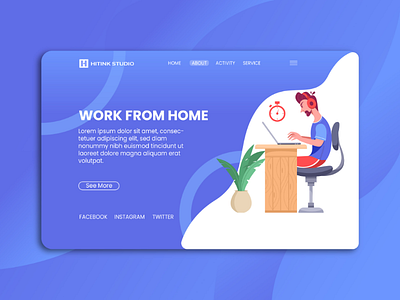 Web Design Work from home awesome design flat design flat illustrations landing page web design workfromhome