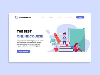 Web design of best Online course cartoon design flat flat design flat illustrations illustrations landing page online course programmer ui ux web design