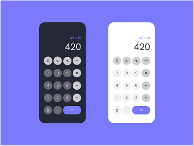 #004 - Calculator app dailyui minimal ui