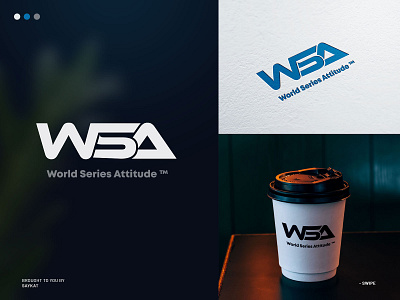 WSA - World Series Attitude ™ 2d 3d abstract logo animation awesome logo branding business logo design esportslogo graphic design illustration logo logo design branding logos monogram logo motion graphics saykatgraphics ui wordmark logo ws logo