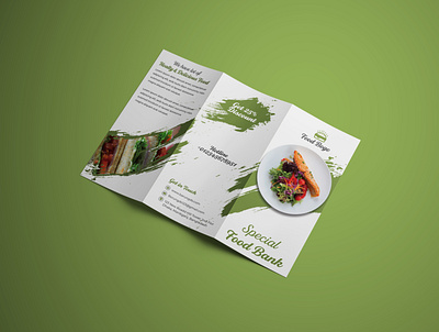 Food Menu Trifold Brochure Design Template advertisement amazon banner design branding bundle template conference print template bundle food menu logo restaurant trifold brochure