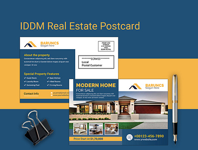 Real estate Iddm postcard 1 advertisement banner design branding bundle template business conference business event signage flyer design iddm postcard iddm postcard postcard real estate postcard realestate