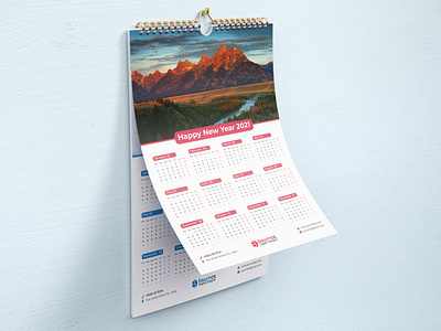 One page Wall calendar 2021