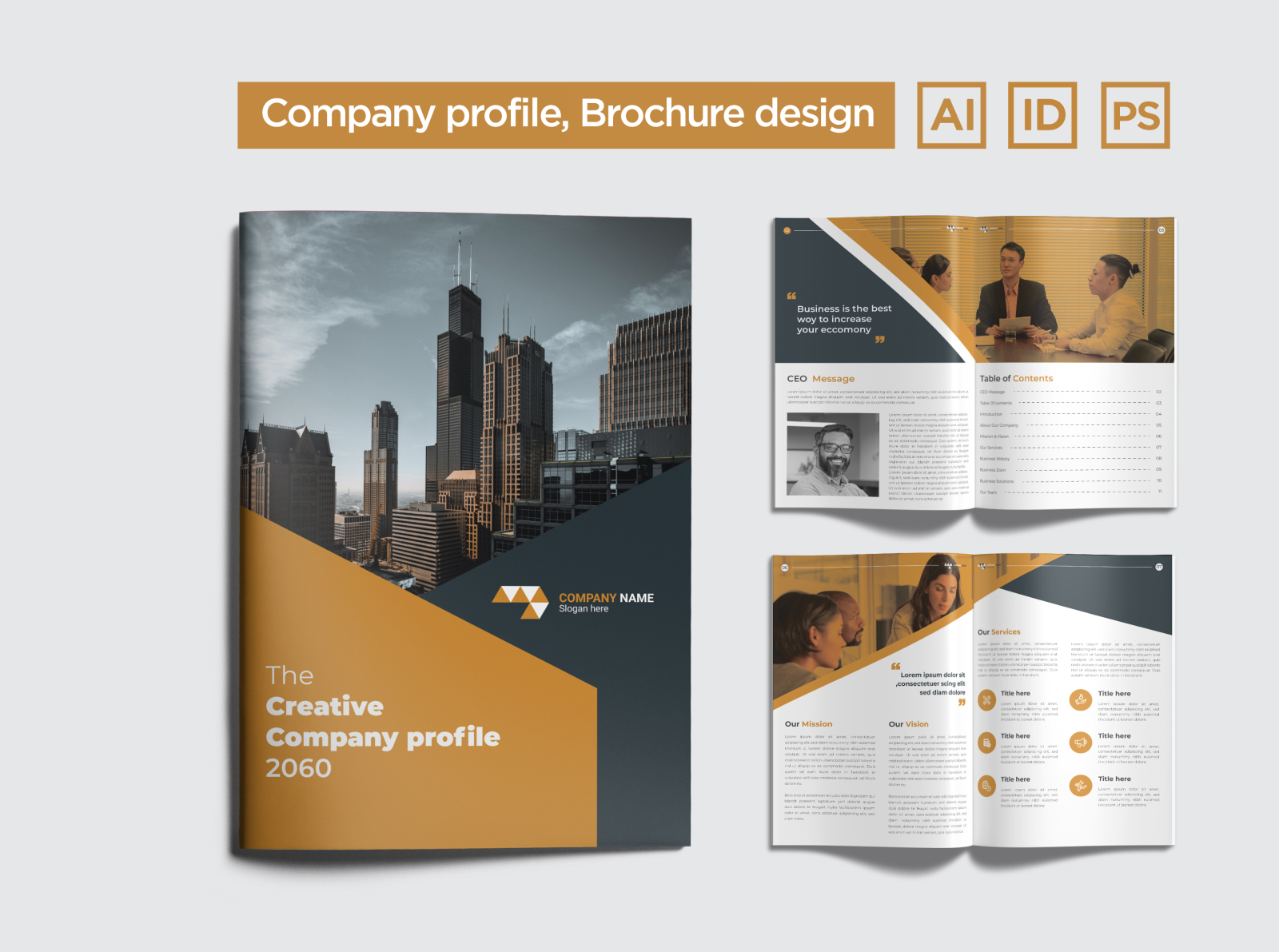 Company profile, brochure design by Barun Chandra Saker on Dribbble