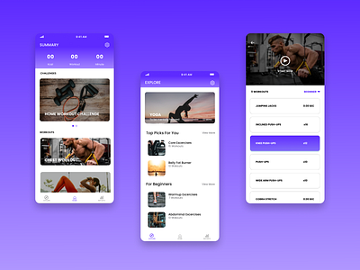 Home workout app adobe app app design figma fitness fitness app home workout trending trends ui ux ui design uiux uiux design workout