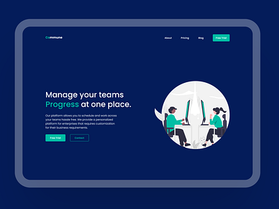 Web design -  landing page for a Saas website.