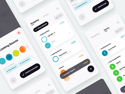 Bask.it - Shopping List Mobile App android app grocery ios list mobile shopping ui ux