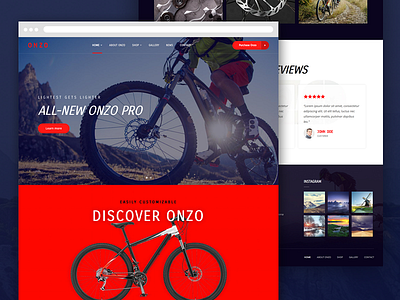 Onzo - Single Product & Bike Shop bike cycling ecommerce wordpress