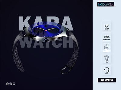 KARA Watch Night Mood app branding design flat graphic design minimal neomorphism type ui ux website