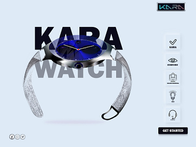 KARA Watch Light Mood branding flat graphic design minimal neomorphism type ui ux web website
