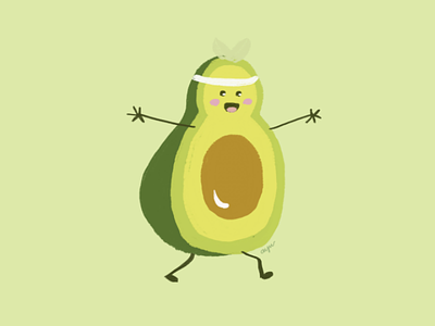 Avocado Illustration avocado illustration design