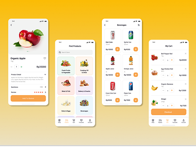 Fresh Market Mobile App - Mobile UI graphic design mobile app mobile ui