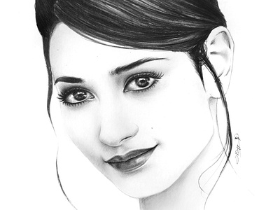 Thamannah Graphite Pencil Portrait