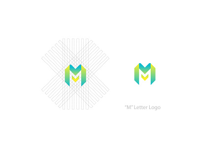 M Letter Logo graphic design letter logo typogaphy vector