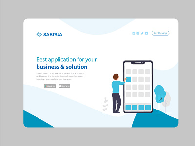 Best application for your business & solution creative design landing page template web