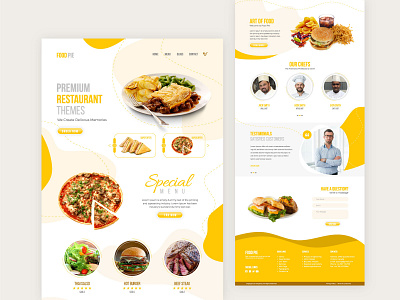 FOOD Pie web template creative design design graphic design landing page landing page design landingpage photoshop psd psd template template web template