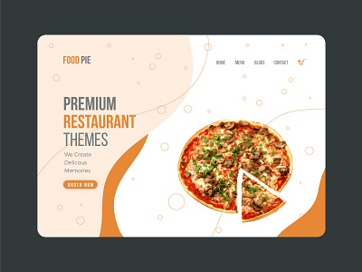 FOOD Pie web templete creative design design graphic design landingpage psd web web template web template design web templates