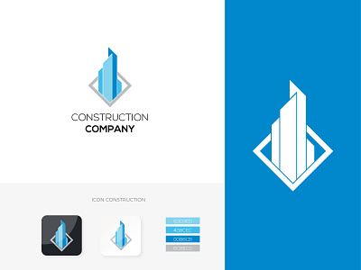 Construction Company Logo branding creative design design graphic design illustration lettering logo logo design logotype typography vector