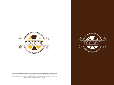 FOODPIE Logo branding creative design custom logo design graphic design lettering logo logo design minimal typography vector