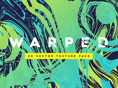 WARPED | 20 Vector Texture Pack abstract digital fluid ink marble paint texture vector wave