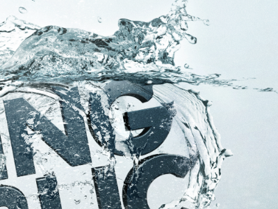 Water & Text 3d cinema4d photoshop water