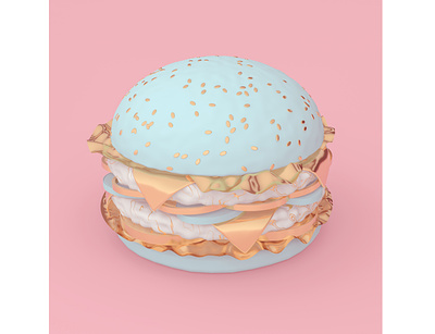 Burger 3d blender burger cinema4d design food graphic design illustration logo tasty