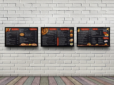 Digital menu boar design