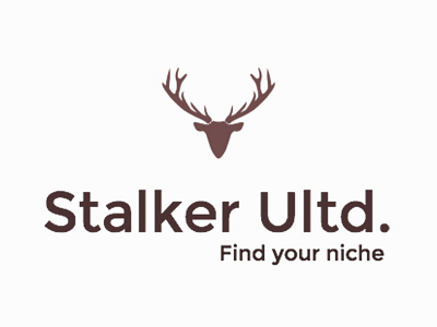 Stalker Unlimited awesome branding brown clean clothing deer find your niche flat hunting logo squarespace stalker unlimited