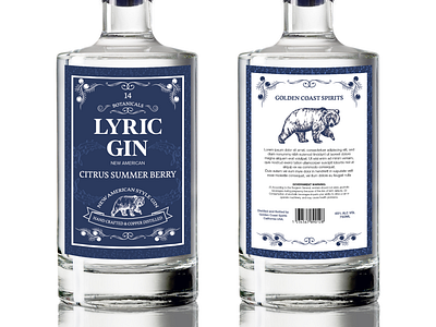 Lyric gin label