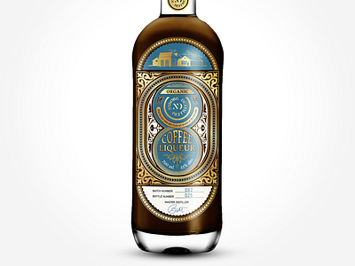 Coffe liqueur label