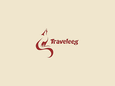 ( Traveleeg ) fox icon logo modern progress travel work