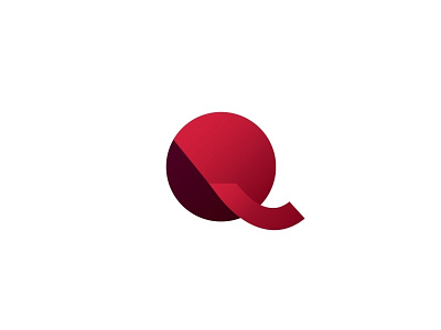 ( Q ) letter logo mariusfechete minimal q red