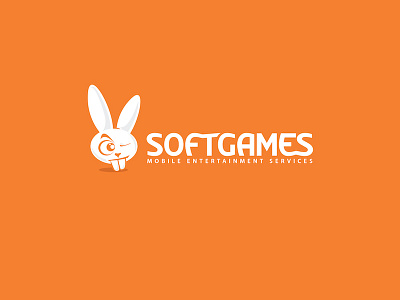 ( softgames ) concept contest games logo mariusfechete orange rabbit soft