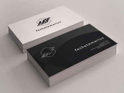 ( business card ) blackandwhite brand businesscard designer logo mariusfechete personal