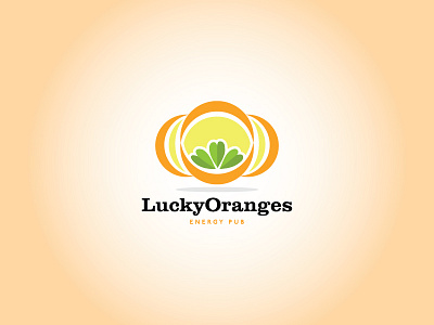 ( luckyoranges ) clover concept logo mariusfechete orange proposal pub