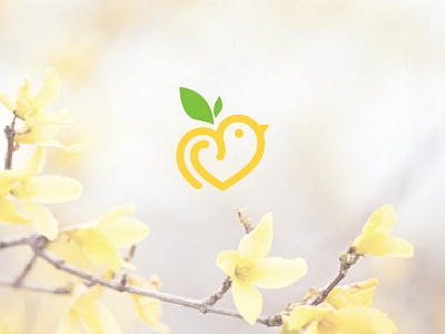 ( yellowish ) bird concept design eco green heart icon inspiration logo logoforsale mariusfechete mark minimal nature smart yellow