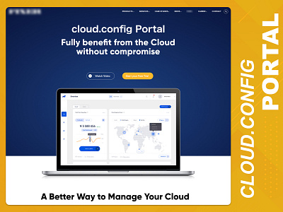 Cloud Config Portal homepage design landing page ui latest trend latest ui website design