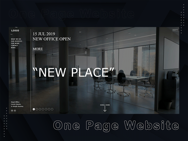 One Page Website latest design one page website trending design