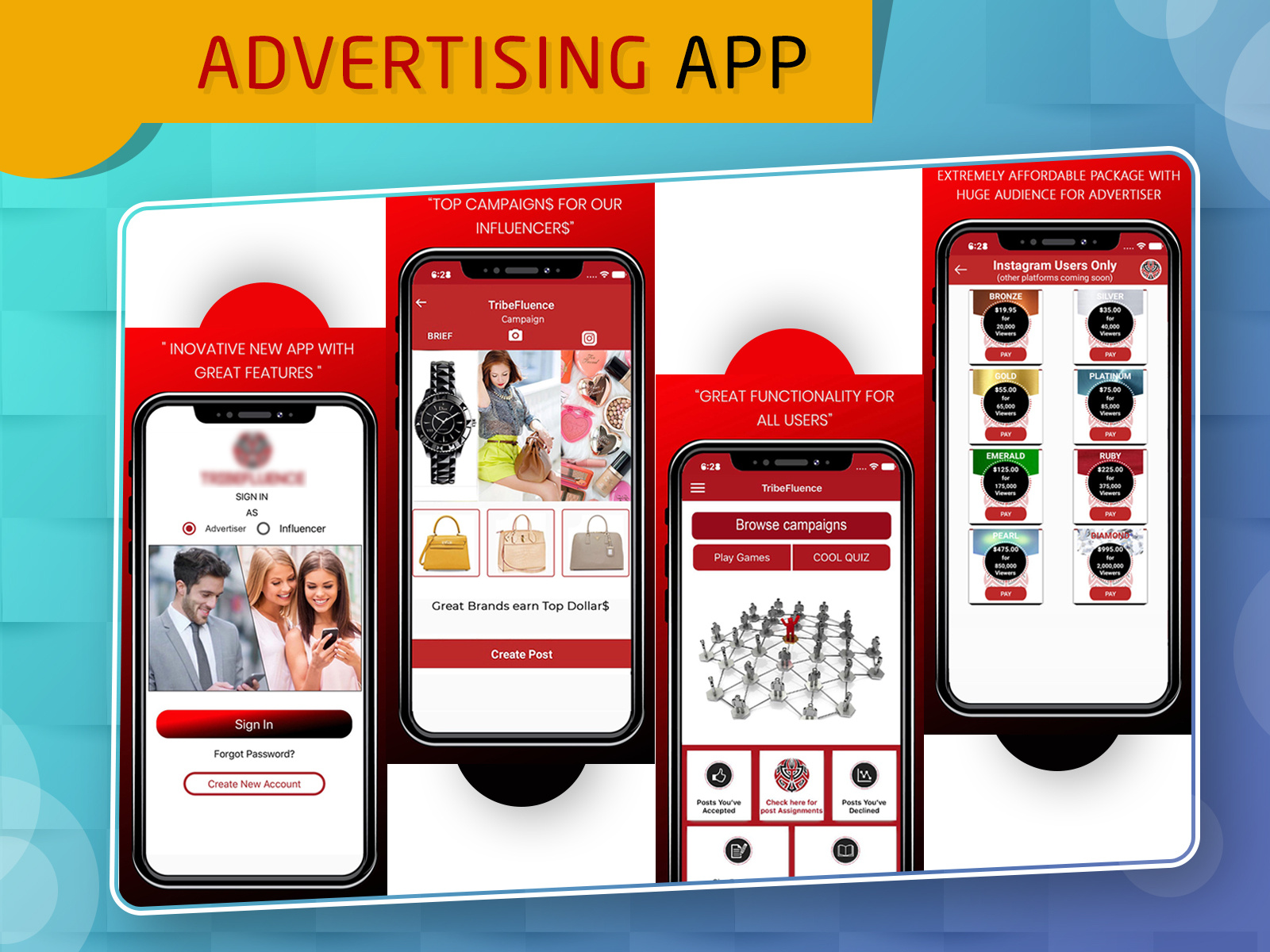 Advertising App by Mayank Pethani for The One Technologies on Dribbble