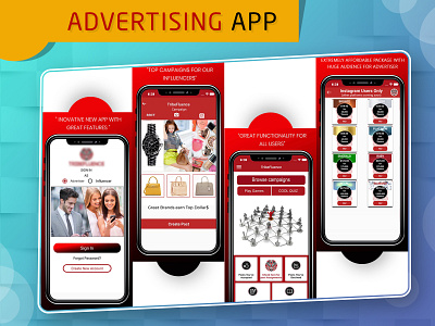 Advertising App android app design app design app ui flat design illustration ios app design latest design latest trend latest ui trending design ui design