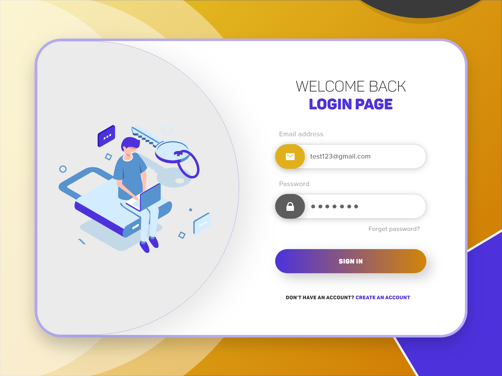 Login Form by Mayank Pethani for The One Technologies on Dribbble