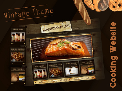 Cooking Website cook layout cooking template cooking website flat design homepage design latest design latest trend latest ui trending design ui design web template website design