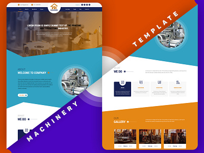 Machinery Template homepage design latest design latest trend latest ui machinery layout trending design ui design web template website design