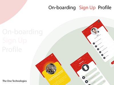 On-boarding | Sign Up | Profile creative app design landing design latest trend latest ui mockups onboarding ui signup trending design ui user profile
