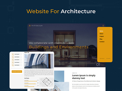 Architecture Website architecture design architecture website branding flat design homepage design latest design latest trend latest ui trending design ui design web template website design
