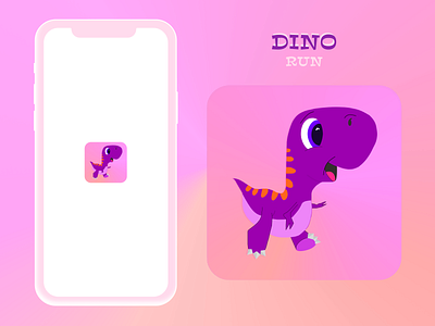 App Icon Daily UI #005 Dino Run animal app application branding button design design design app designs dinosaur game illustration logo run ui ux ux webdesign