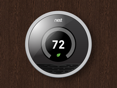 Dribbble Debut - Nest Thermostat [PSD] design illustrator nest photoshop thermostat vector